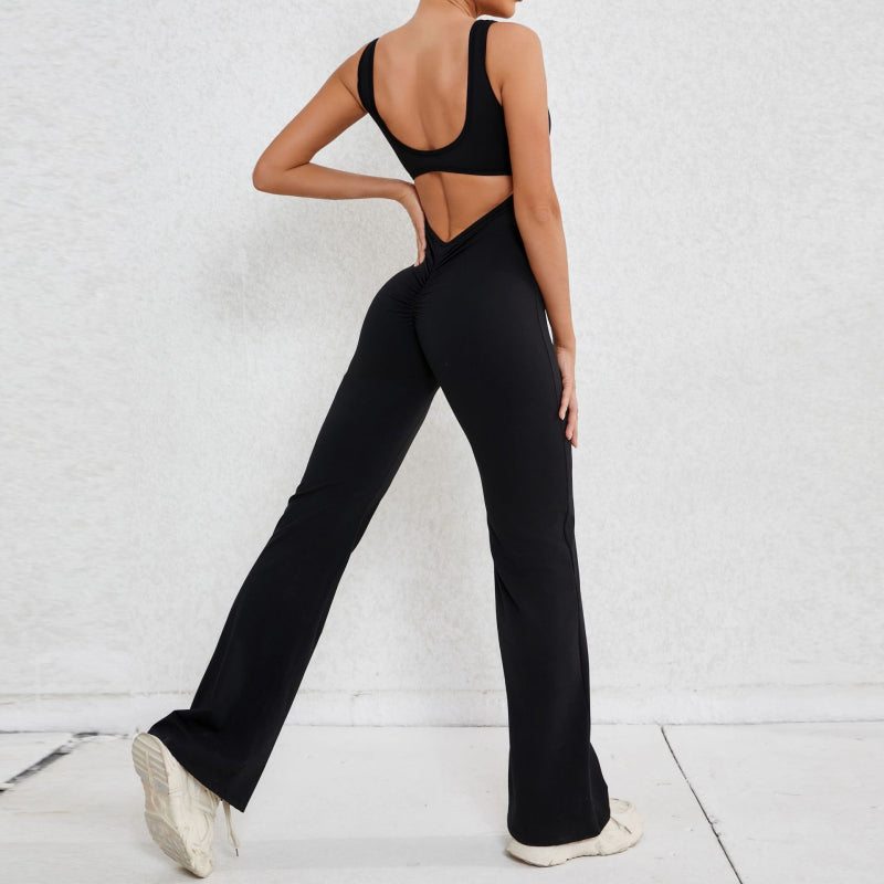 Back buttocks lift exercise fitness jumpsuit