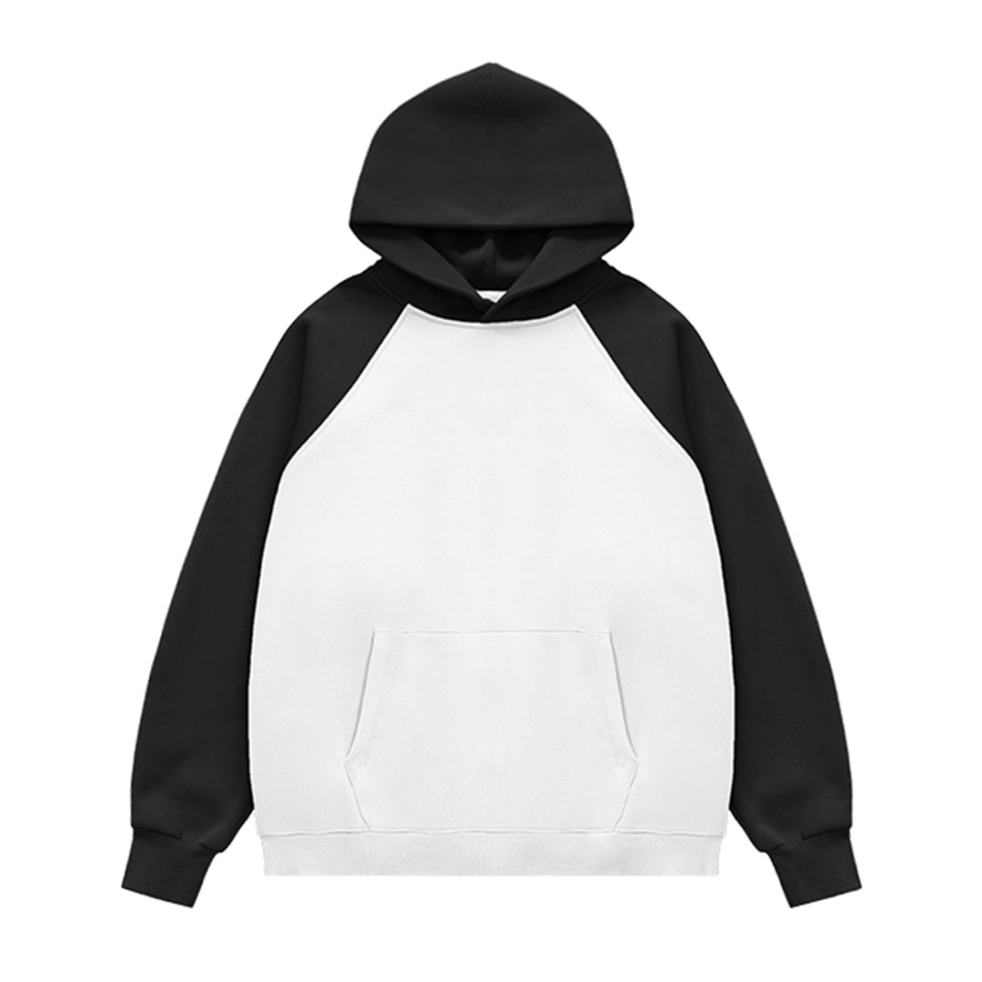 Fleece raglan hooded sweatshirt