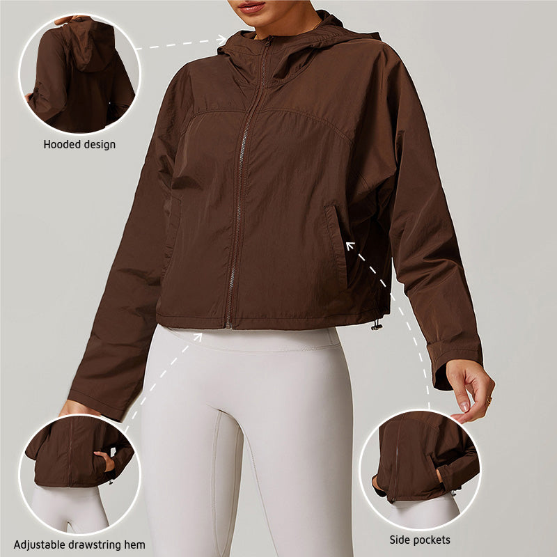 Full Zipper windproof hooded outdoor jacket