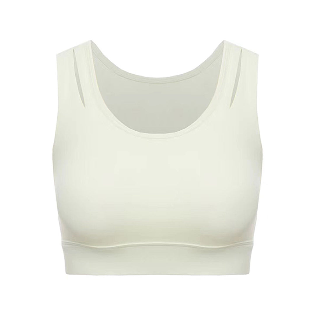 Fake two pieces shockproof sports bra