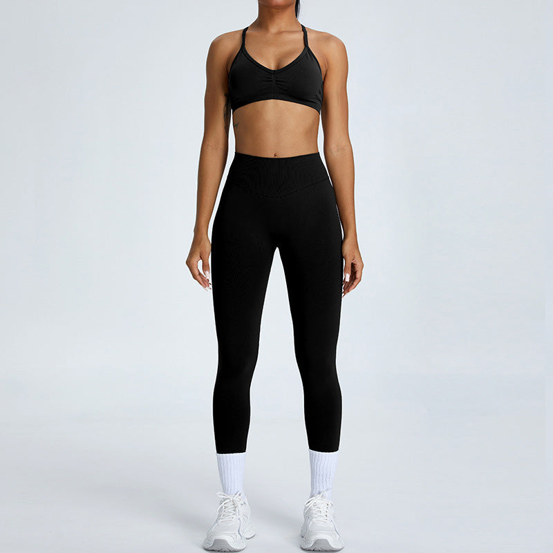 Quick-drying gym bra & sports leggings sets