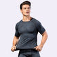 Men's solid color quick-drying sports short-sleeved top