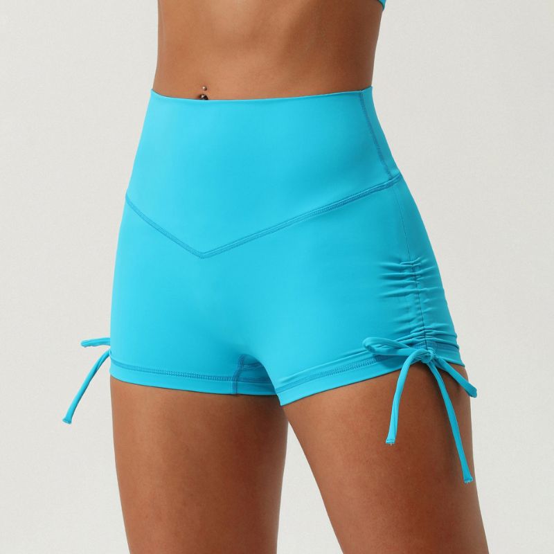 New pleated drawstring yoga shorts