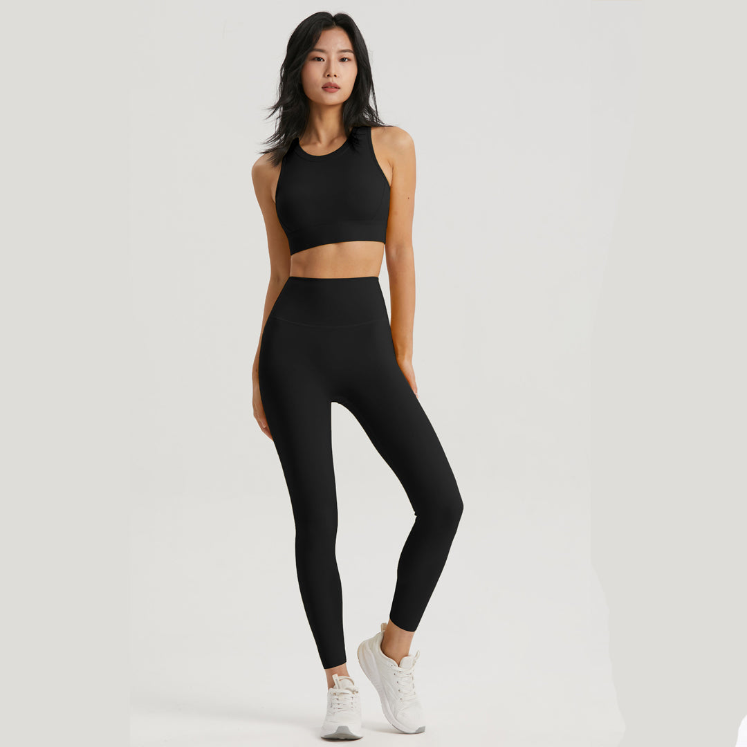 Ensemble 2 pièces soutien-gorge boutonné au dos et leggings