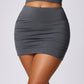 Slim high-waisted hip-tight short skirts