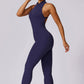 Quick-drying zipper fitness sports tight Jumpsuits