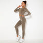 Seamless washable long-sleeved fitness set