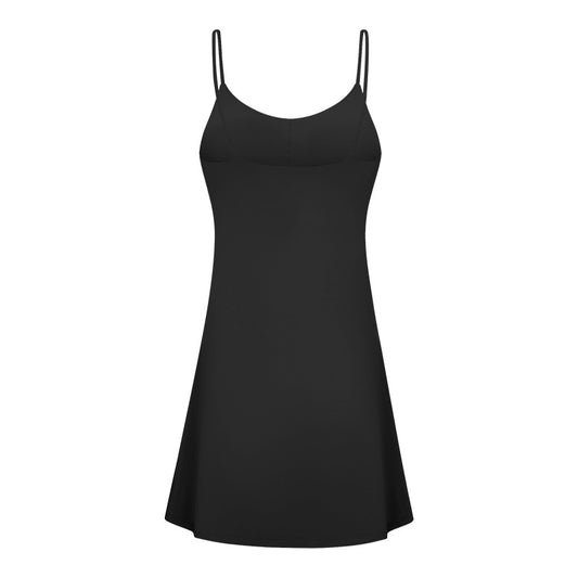 Solid color slip sports dress