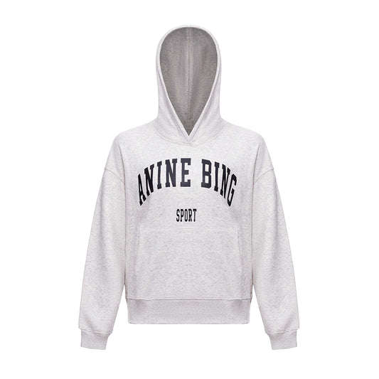 Casual Printed Fleece Loose Hoodie