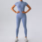 Short-sleeved fitness sports tight Jumpsuits