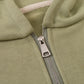 Casual Drawstring Zip Cropped Sports Hooded Jacket