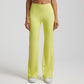 High stretch solid color sports flared pants