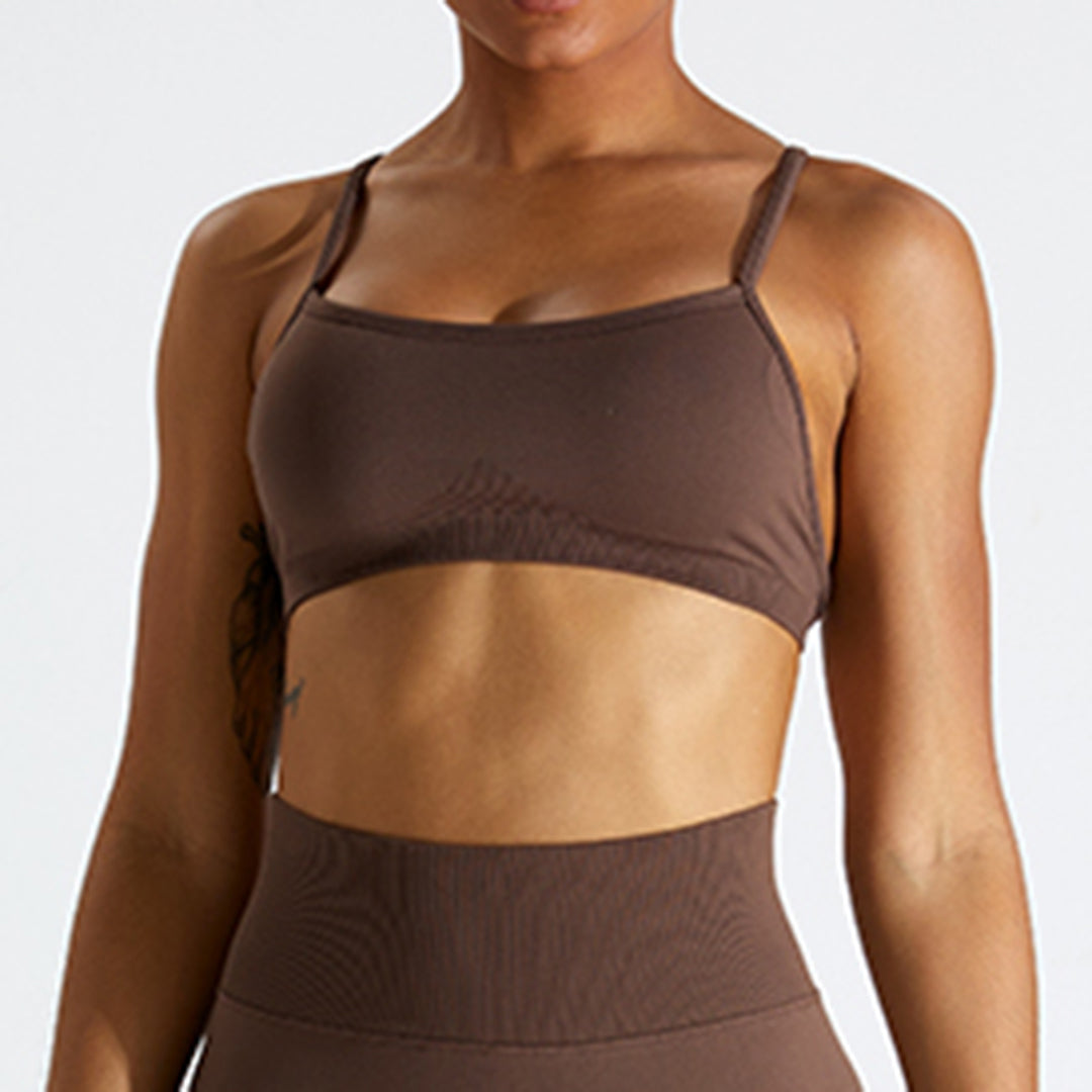 Seamless cross quick-drying yoga sports bra