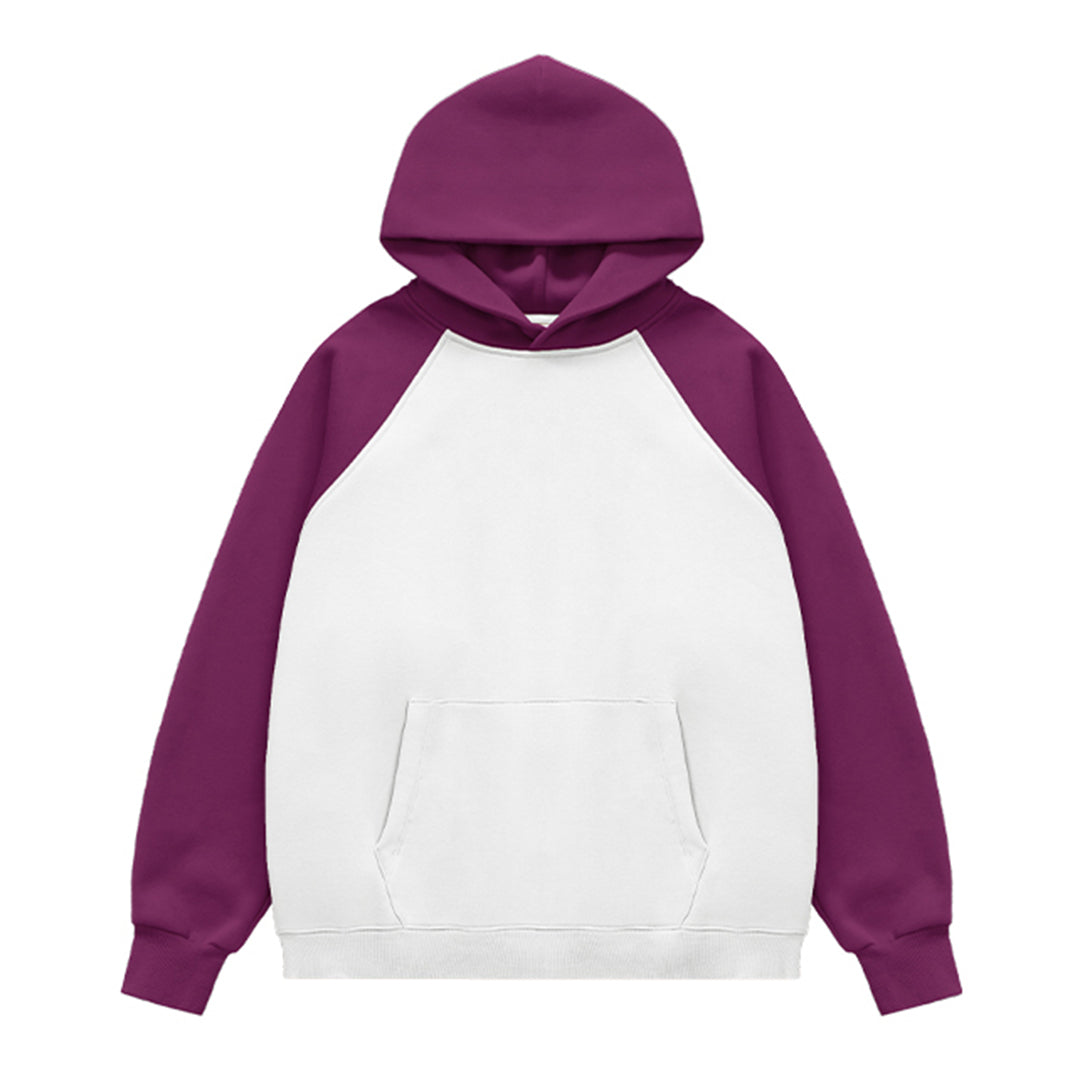 Fleece raglan hooded sweatshirt