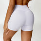 Casual sports nude tight yoga pocket shorts