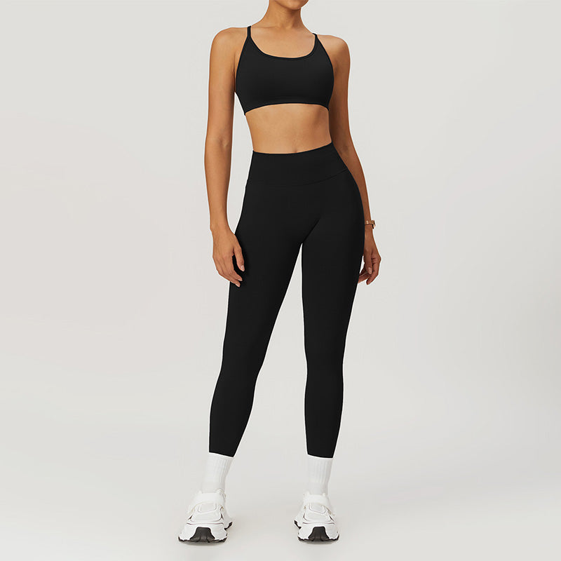 Seamless High-waisted Yoga Bra + Legging 2 Pieces Set