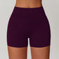 Solid brushed hip High-waist shorts