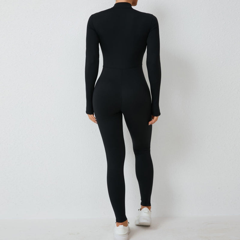 Detachable chest pad long-sleeved sports Jumpsuits