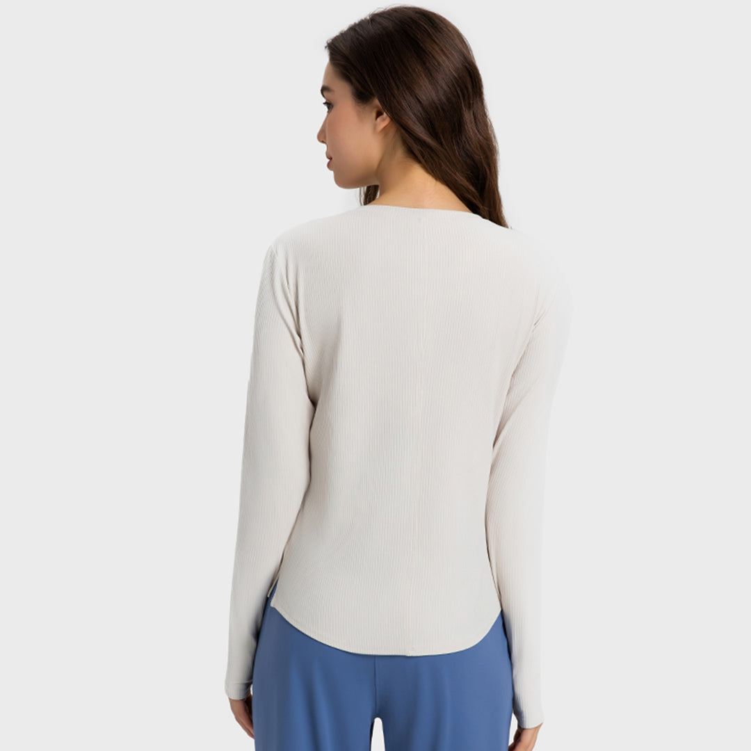 High elastic exercise long sleeve yoga tops