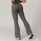 Breathable Folding Waist Flare Leg Pants