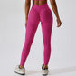 Cross-hip lift at waist Sports leggings