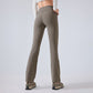 Autumn and winter velvet warm stretch sports flared leg pants