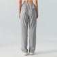 Breathable draped loose straight pants