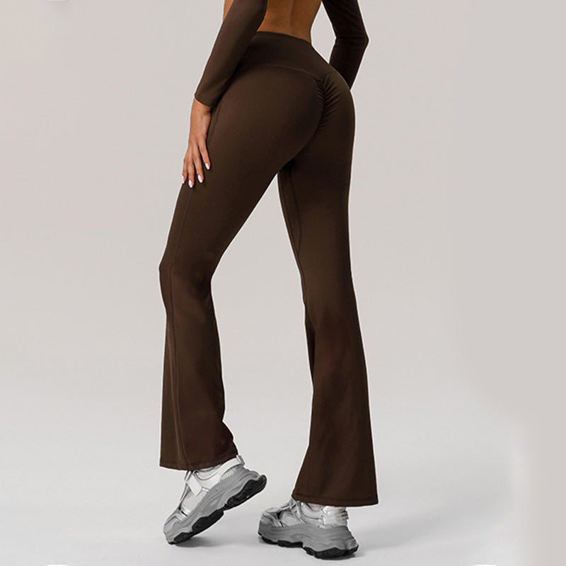 Slim hip lift high-waisted slim casual flared pants