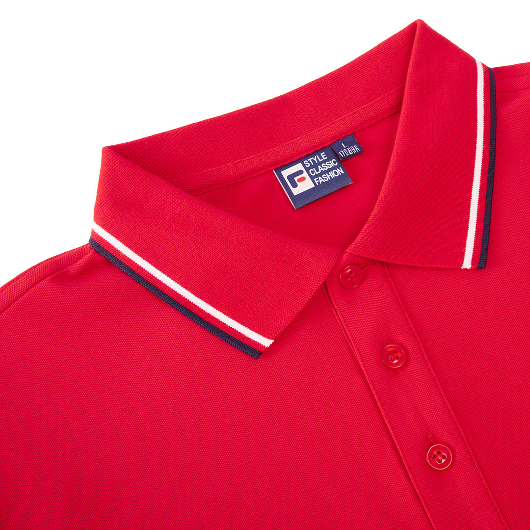 Men's cotton-trimmed polo shirt