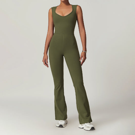 Sports one-piece tight casual fitness jumpsuits