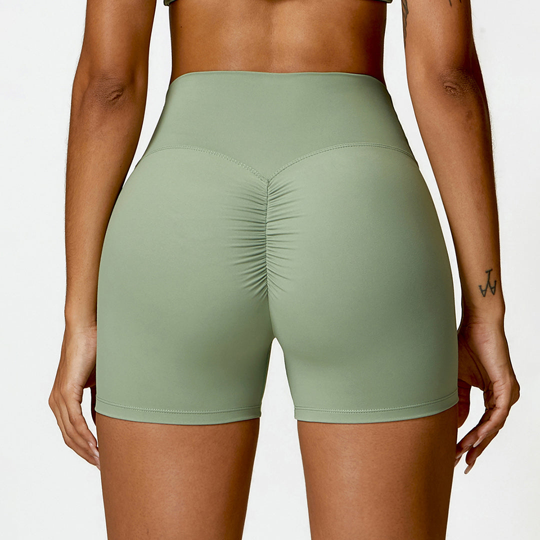 Solid brushed hip shorts