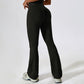 High-rise stretch flared pants