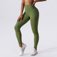 Hip pleats lift buttocks fur Leggings