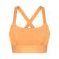 Solid back cross-buckle sports bra