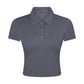 Short sleeved solid color sports polo shirt