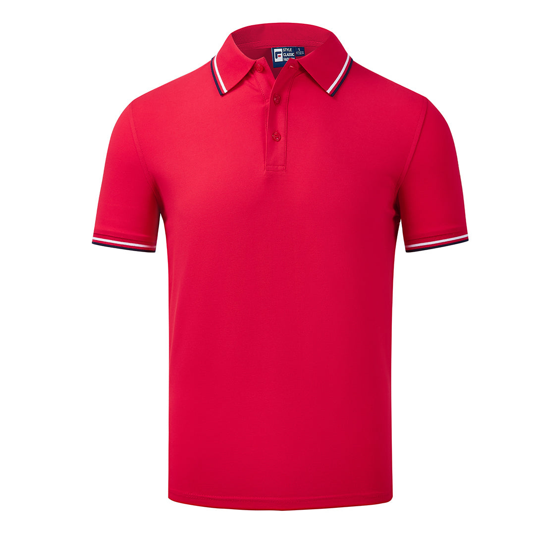 Men's cotton-trimmed polo shirt