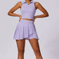 Sleeveless tops & ruffled skirts sports sets