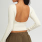 Autumn and winter long sleeved Backless yoga top