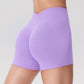 Seamless High-waisted Running Shorts with Peach Buttock