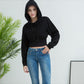 Casual Loose Navel Cropped Hoodie