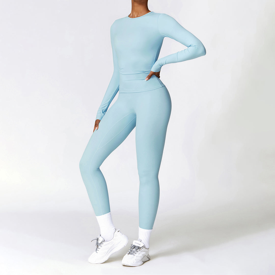 Yoga tight tops & outdoor sports leggings sets