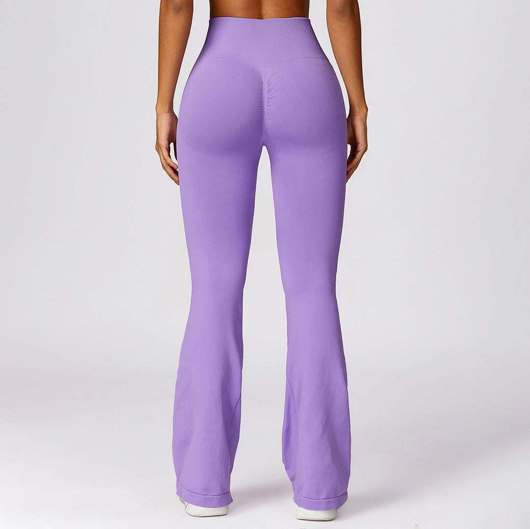 Tight fit seamless yoga bell bottoms pants