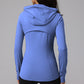 full zipper long sleeved Hooded sports jacket