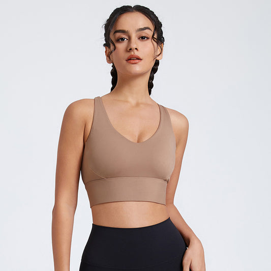 Gather in the back for cross yoga Sports bras