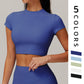 Quick-Dry Short sleeve sports crop top