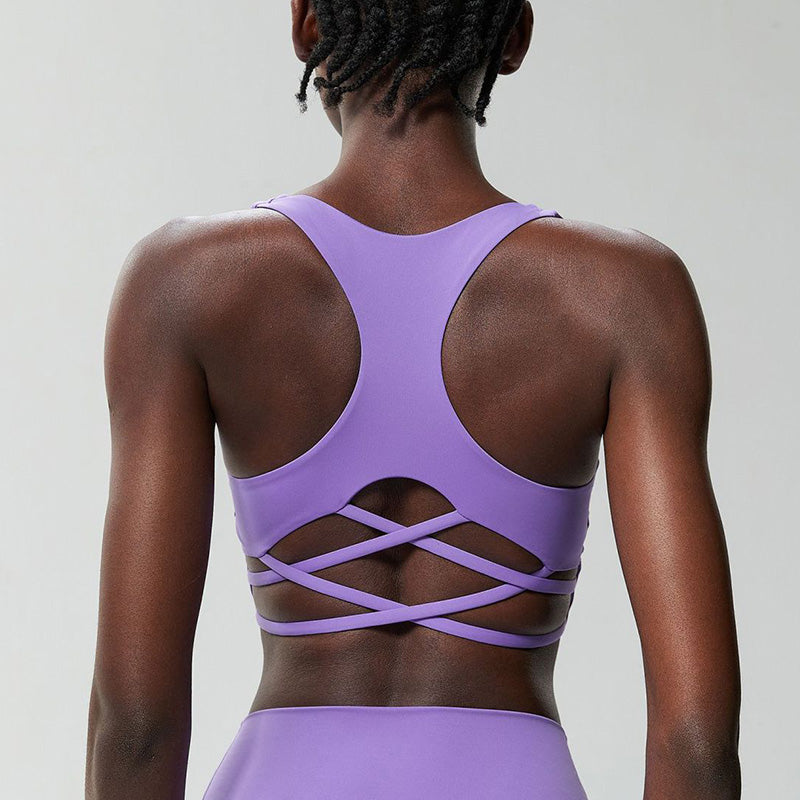 Racer back fitness yoga bra