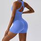 Solid color seamless buttock lift sports jumpsuit