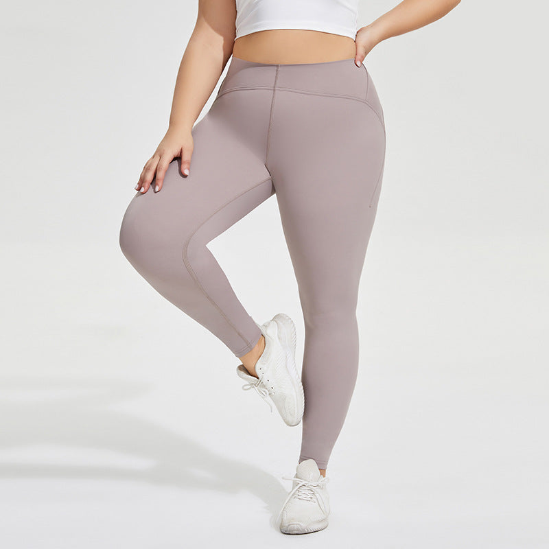 Plus-size high-rise sports leggings