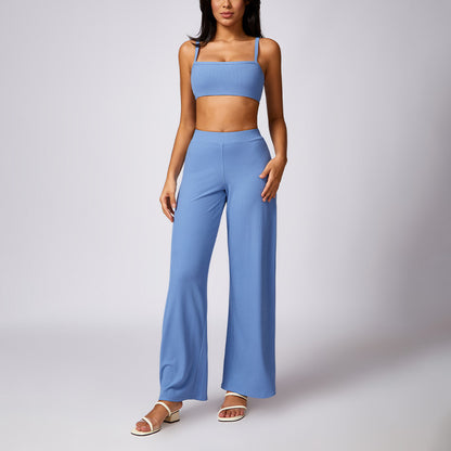 Seamless skinny bra & casual pants sport sets