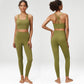 Back cross sport bra + leggings two-piece set